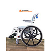 Refurbished Rolling Shower Chair with Commode Opening - Wheelchair Wheels