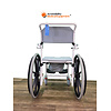 Refurbished Rolling Shower Chair with Commode Opening - Wheelchair Wheels