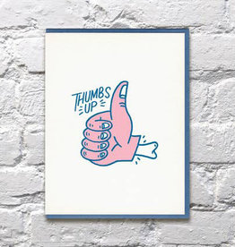 Bench Pressed Thumbs Up Card