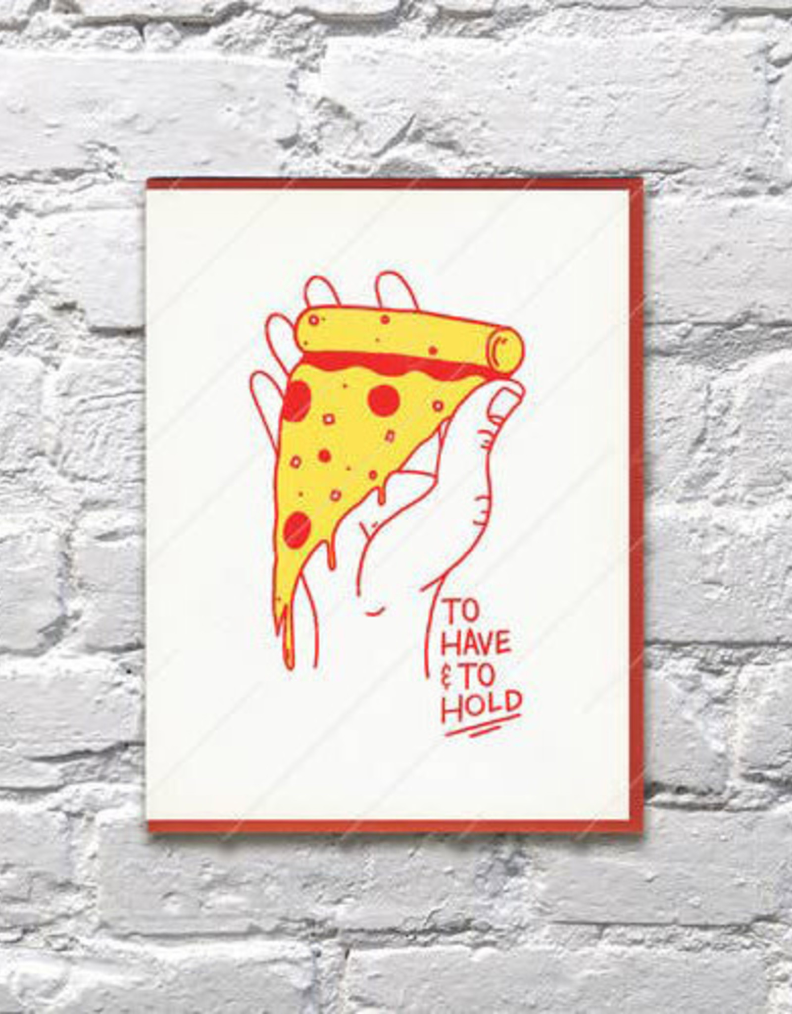 Bench Pressed Have & Hold Pizza Card