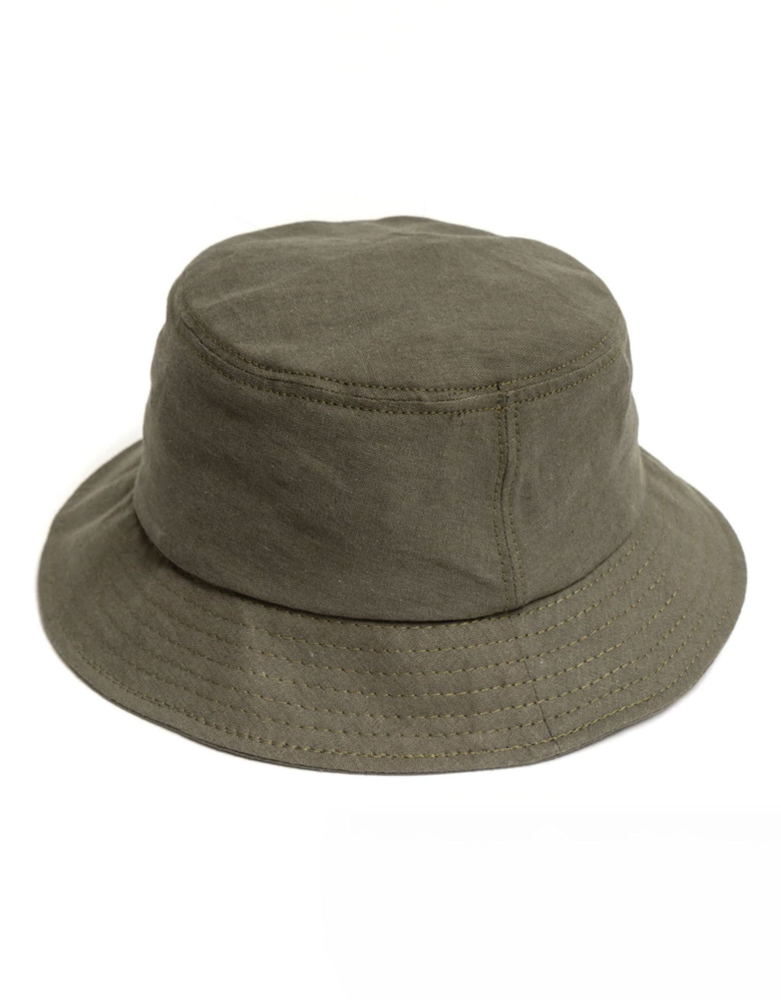 American Trench Linen Bucket Hat - Olive
