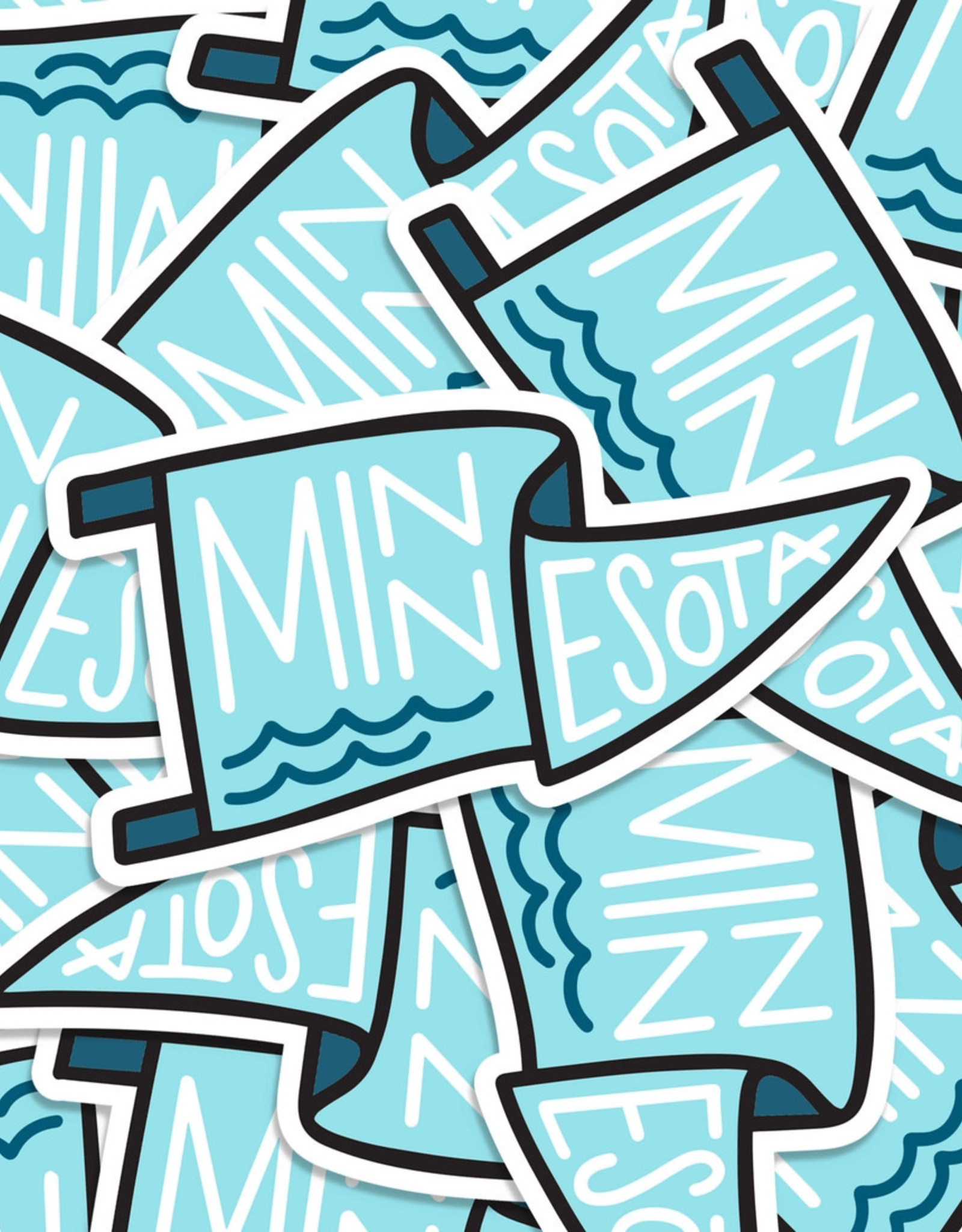 A Fink & Ink Minnesota Pennant Sticker