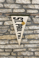 Comet St Paul Y'all Canvas Pennant - White