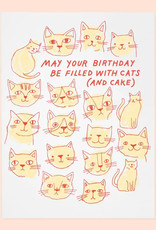 The Good Twin Cats and Cake Birthday Card