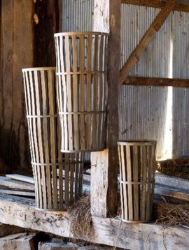 Tall Wooden Cellar Basket