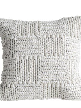 Square Knit Wool Pillow