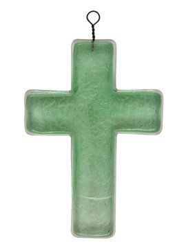 CC Recycled Glass Hanging Cross