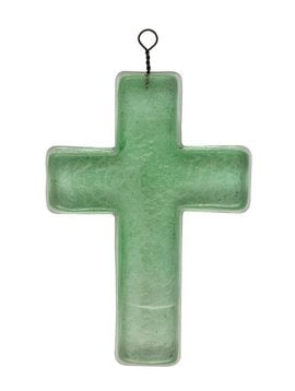 CC Recycled Glass Hanging Cross