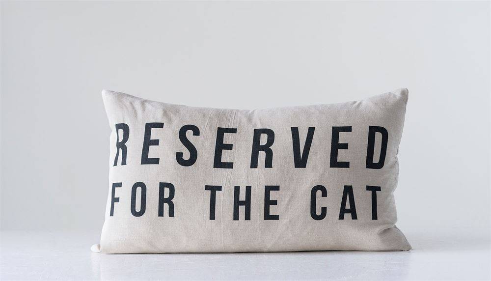 Reserved For the Cat Pillow