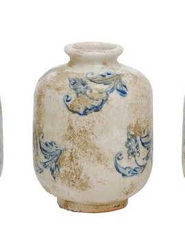 CC Blue & White Terracotta Vase