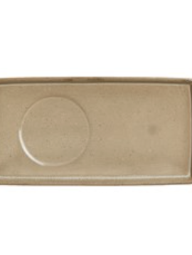 Brown Stoneware Platter  9"x 5"