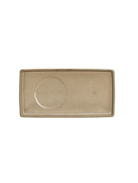 Brown Stoneware Platter  9"x 5"