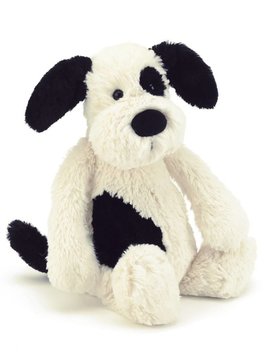 Bashful Black & Cream Puppy  Medium