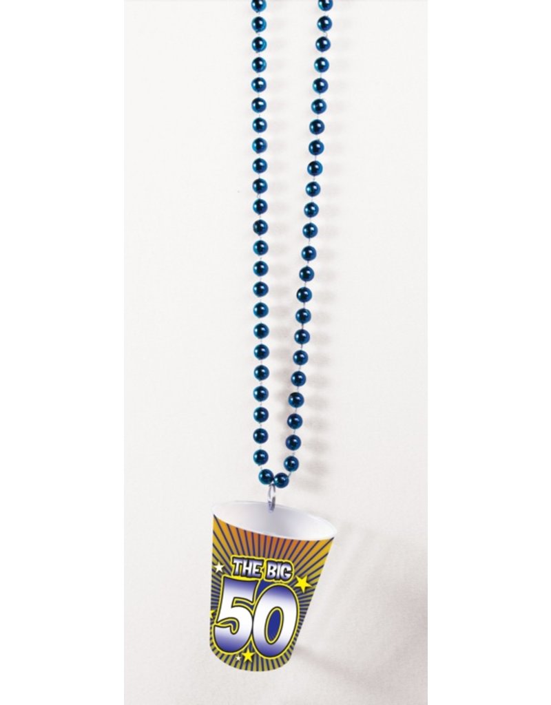 Shot Glass Birthday Beads: 50th