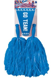 Cheer Pom Poms & Megaphone: Blue
