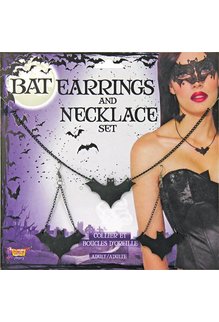 Bat Earrings & Necklace