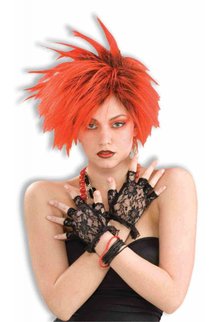Lace Fingerless Gloves: Black