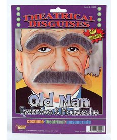 Old Man Eyebrow & Moustache: Grey