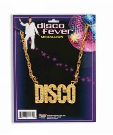 70's Disco Pendant Necklace: Gold