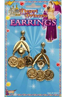 Desert Princess Gold Coin Earrings