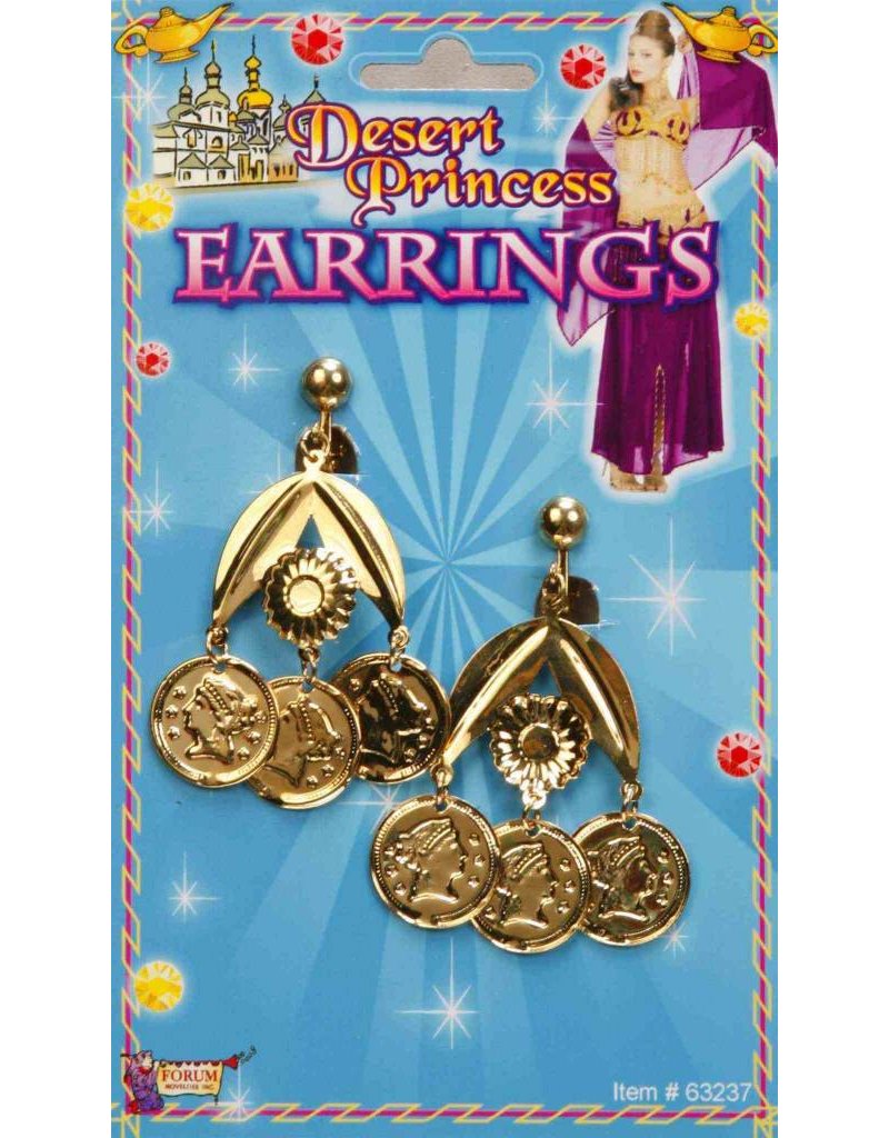 Desert Princess Gold Coin Earrings