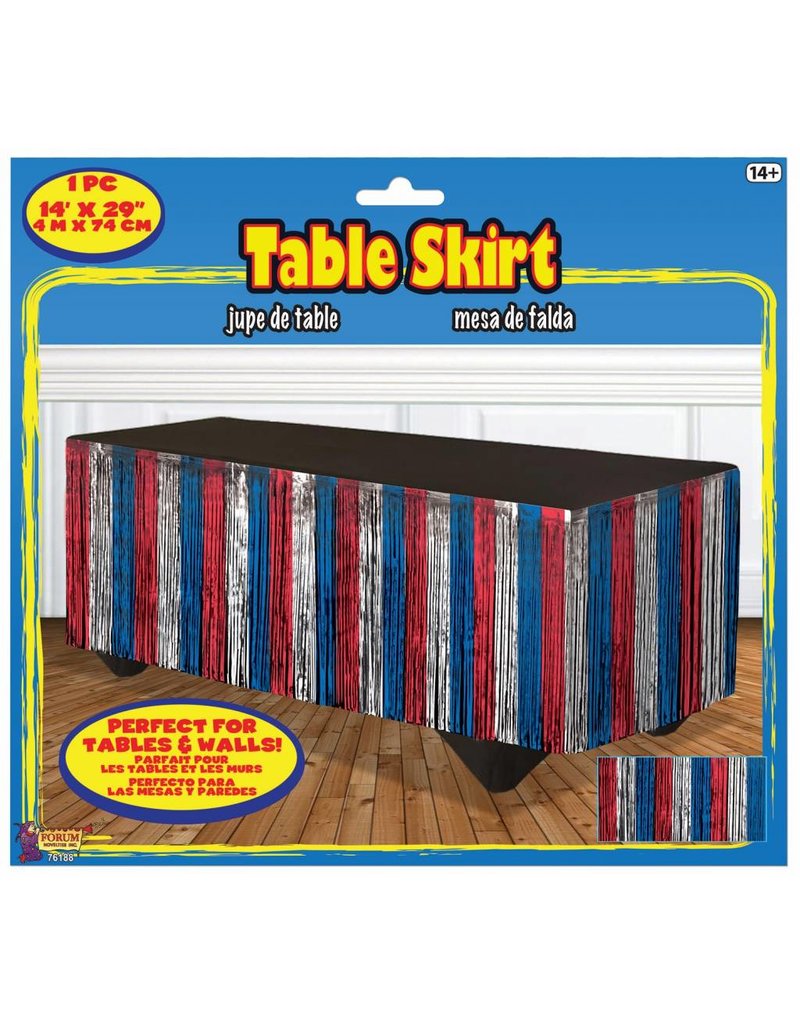 Red, White, and Blue Table Skirt