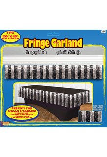 Fringe Garland: Black/Silver