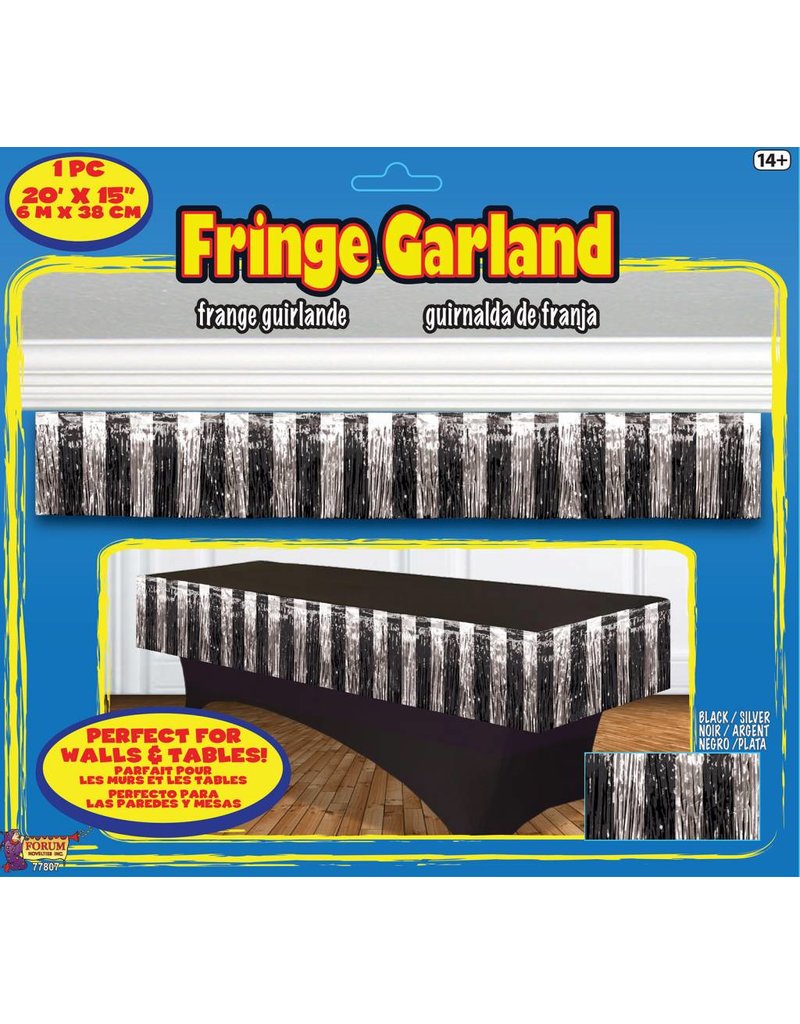 Fringe Garland: Black/Silver