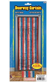 Red, White, and Blue Doorway Curtain