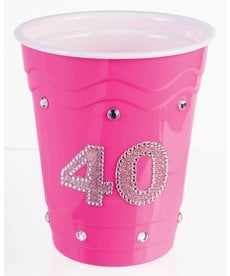 Plastic Solo Cup "40" - Pink