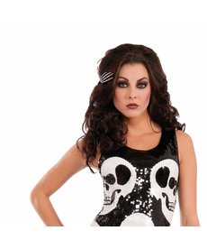 White Skeleton Hair Clip