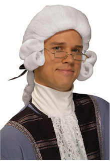 Men's Colonial Man Wig: White