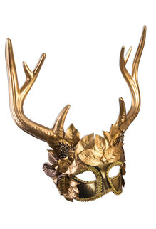 Mythical Creatures: Golden Faun Masquerade Mask