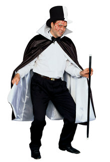 Phantom Reversible Cape - Black/White
