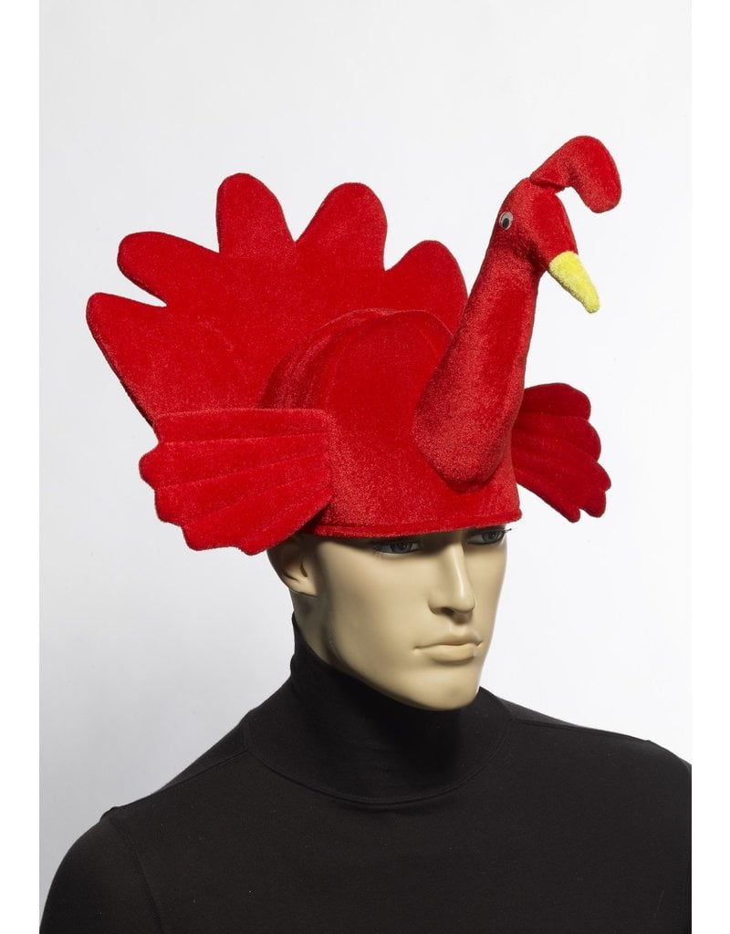 Plush Turkey Hat: Red