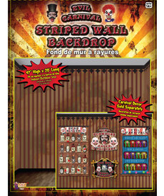 Halloween Haunted House Backdrop: Evil Carnival (47"x20') Halloween Haunted House Backdrop: Evil Carnival (47"x20')