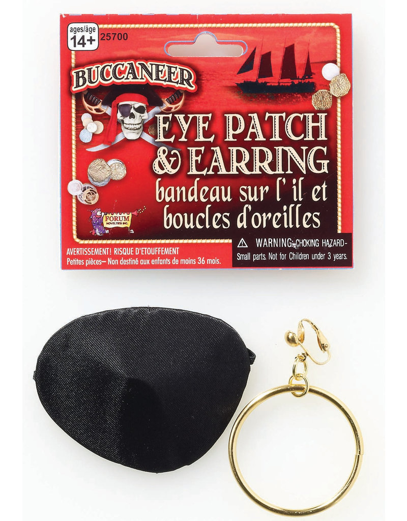 Pirate Eye Patch & Earring Set