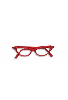 50’s Rhinestone Glasses: Red