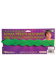 Roman Green Leaf Wreath Head Band