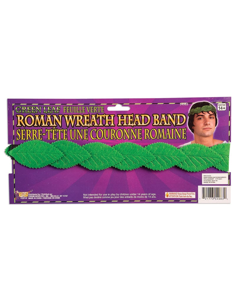 Roman Green Leaf Wreath Head Band