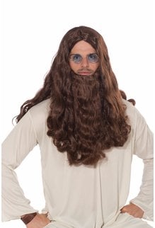 Adult Brown Guru-vy Wig & Beard