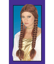 Adult Auburn Braided Renaissance Wig