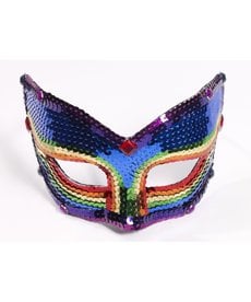 Sequin Mask w/ Eyeglasses Arms
