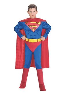 Rubies Costumes Boy's Deluxe Classic Superman Costume with Muscle Chest