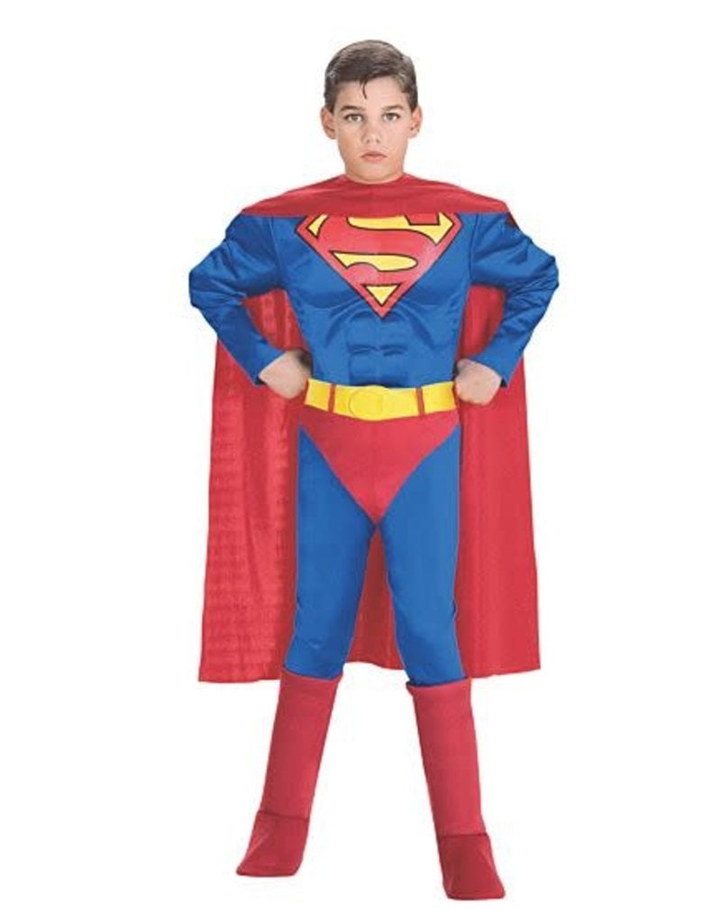 Rubies Costumes Boy's Deluxe Classic Superman Costume with Muscle Chest