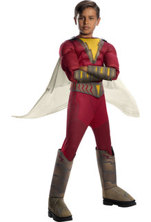 Rubies Costumes Boy's Deluxe Shazam Costume with Muscle Chest