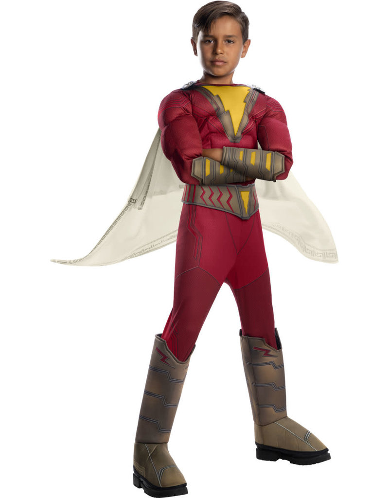 Rubies Costumes Boy's Deluxe Shazam Costume with Muscle Chest