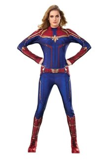 Rubies Costumes Women's Deluxe Captain Marvel Hero Suit Costume