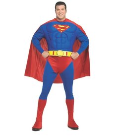 Rubies Costumes Men's Plus Size Deluxe Superman Costume