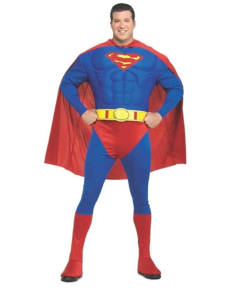 Rubies Costumes Men's Plus Size Deluxe Superman Costume